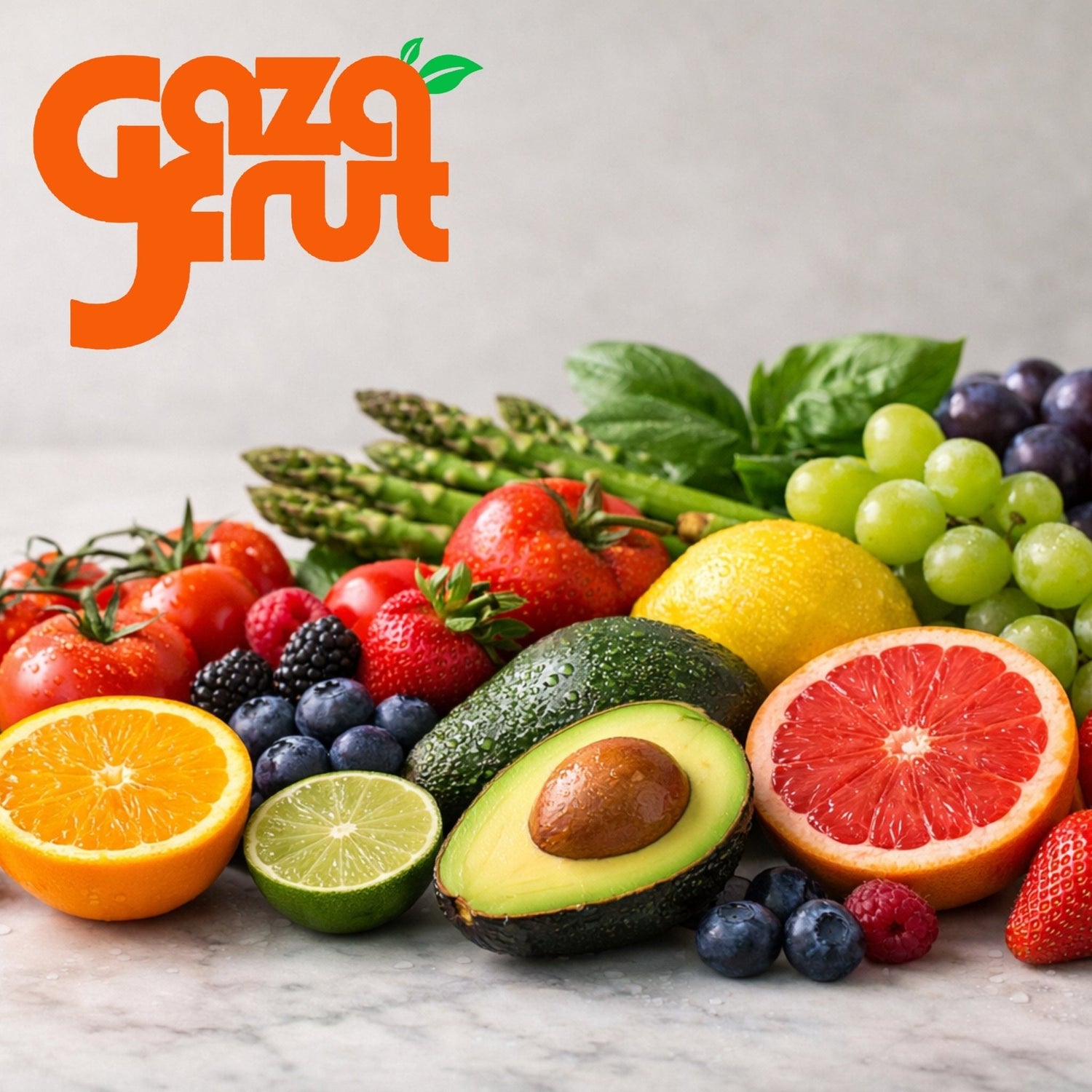 Portada de Selección Premium con frutas y verduras de selección en presentación cuidada