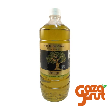 Botella de aceite de oliva extra virgen, ideal para aderezos, cocina saludable y recetas gourmet